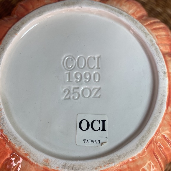 Vintage 1990 OCI Fitz and Floyd Pumpkin Fall Decor Teapot - Picture 11 of 11